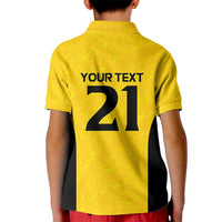 New Zealand Rugby Pacific Custom Kid Polo Shirt Hau Awhiowhio Maori Tribal Tattoo