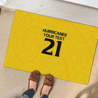 New Zealand Rugby Pacific Custom Rubber Doormat Hau Awhiowhio Maori Tribal Tattoo