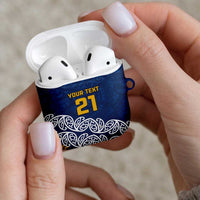 New Zealand Rugby Pacific Custom AirPods Case Kahupeka Maori Kowhaiwhai Pattern - Polynesian Pride