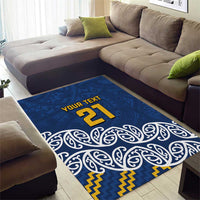 New Zealand Rugby Pacific Custom Area Rug Kahupeka Maori Kowhaiwhai Pattern
