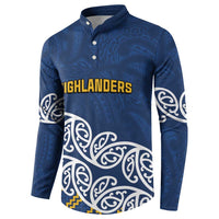 New Zealand Rugby Pacific Custom Button Sweatshirt Kahupeka Maori Kowhaiwhai Pattern
