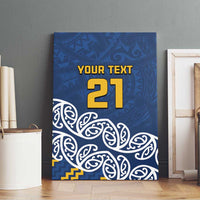 New Zealand Rugby Pacific Custom Canvas Wall Art Kahupeka Maori Kowhaiwhai Pattern