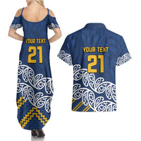 New Zealand Rugby Pacific Custom Couples Matching Summer Maxi Dress and Hawaiian Shirt Kahupeka Maori Kowhaiwhai Pattern