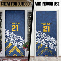 New Zealand Rugby Pacific Custom Door Cover Kahupeka Maori Kowhaiwhai Pattern - Polynesian Pride