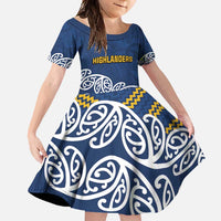 New Zealand Rugby Pacific Custom Family Matching Summer Maxi Dress and Hawaiian Shirt Kahupeka Maori Kowhaiwhai Pattern