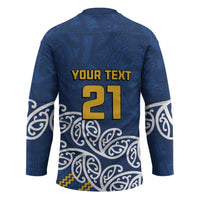 New Zealand Rugby Pacific Custom Hockey Jersey Kahupeka Maori Kowhaiwhai Pattern - Polynesian Pride