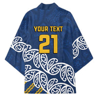 New Zealand Rugby Pacific Custom Kimono Kahupeka Maori Kowhaiwhai Pattern - Polynesian Pride