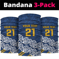New Zealand Rugby Pacific Custom Neck Gaiter Kahupeka Maori Kowhaiwhai Pattern - Polynesian Pride
