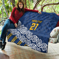 New Zealand Rugby Pacific Custom Quilt Kahupeka Maori Kowhaiwhai Pattern