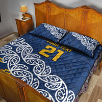 New Zealand Rugby Pacific Custom Quilt Bed Set Kahupeka Maori Kowhaiwhai Pattern