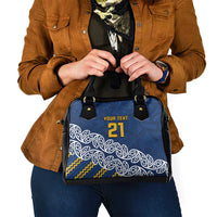 New Zealand Rugby Pacific Custom Shoulder Handbag Kahupeka Maori Kowhaiwhai Pattern