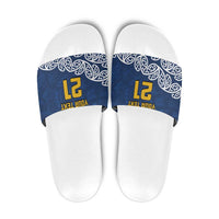 New Zealand Rugby Pacific Custom Slide Sandals Kahupeka Maori Kowhaiwhai Pattern - Polynesian Pride