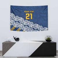 New Zealand Rugby Pacific Custom Tapestry Kahupeka Maori Kowhaiwhai Pattern