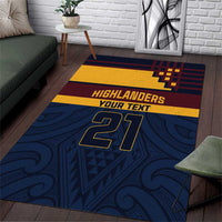 New Zealand Rugby Pacific Custom Area Rug Kahupeka Retro 2025 Taniko Motif