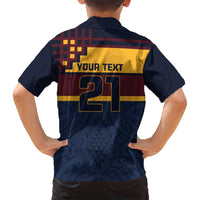 New Zealand Rugby Pacific Custom Family Matching Off Shoulder Short Dress and Hawaiian Shirt Kahupeka Retro 2025 Taniko Motif