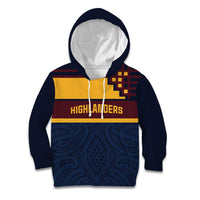New Zealand Rugby Pacific Custom Kid Hoodie Kahupeka Retro 2025 Taniko Motif