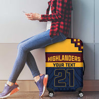 New Zealand Rugby Pacific Custom Luggage Cover Kahupeka Retro 2025 Taniko Motif