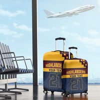 New Zealand Rugby Pacific Custom Luggage Cover Kahupeka Retro 2025 Taniko Motif