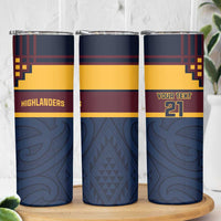 New Zealand Rugby Pacific Custom Skinny Tumbler Kahupeka Retro 2025 Taniko Motif