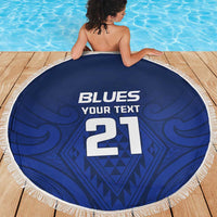 New Zealand Rugby Pacific Custom Beach Blanket Kahurangi Auckland All Blue