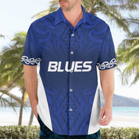 New Zealand Rugby Pacific Custom Hawaiian Shirt Kahurangi Auckland All Blue