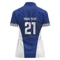 New Zealand Rugby Pacific Custom Women Polo Shirt Kahurangi Auckland All Blue