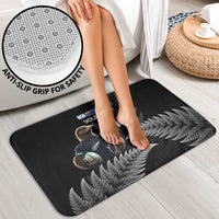 New Zealand Rugby Custom Bathroom Set Glory Be To Black Silver-fern - Polynesian Pride