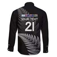 New Zealand Rugby Custom Family Matching Puletasi and Hawaiian Shirt Glory Be To Black Silver-fern - Polynesian Pride