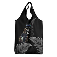 New Zealand Rugby Custom Grocery Bag Glory Be To Black Silver-fern - Polynesian Pride