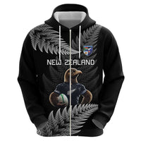 New Zealand Rugby Custom Hoodie Glory Be To Black Silver-fern - Polynesian Pride