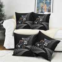 New Zealand Rugby Custom Pillow Cover Glory Be To Black Silver-fern - Polynesian Pride