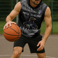 New Zealand Rugby Custom Sleeveless Hoodie Glory Be To Black Silver-fern - Polynesian Pride