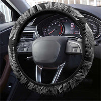 New Zealand Rugby Steering Wheel Cover Glory Be To Black Silver-fern - Polynesian Pride