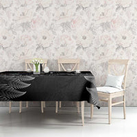 New Zealand Rugby Custom Tablecloth Glory Be To Black Silver-fern - Polynesian Pride