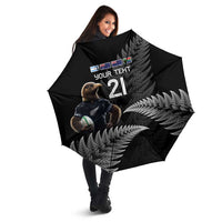 New Zealand Rugby Custom Umbrella Glory Be To Black Silver-fern - Polynesian Pride