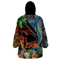 Personalised Hawaii Strong Maui Wildfire Wearable Blanket Hoodie Pray For Lahaina Maui LT9 - Polynesian Pride