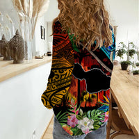 Personalised Hawaii Strong Maui Wildfire Women Casual Shirt Pray For Lahaina Maui LT9 - Polynesian Pride