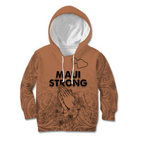 Hawaii Strong Maui Wildfire Kid Hoodie No1 LT9 Gold - Polynesian Pride