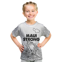 Hawaii Strong Maui Wildfire Kid T Shirt No4 LT9 White - Polynesian Pride