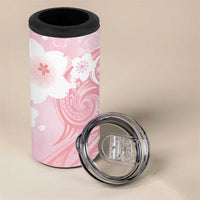 Japan Sakura Floral with Polynesian Vibe 4 in 1 Can Cooler Tumbler