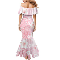 Japan Sakura Floral with Polynesian Vibe Family Matching Mermaid Dress and Hawaiian Shirt