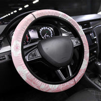 Japan Sakura Floral with Polynesian Vibe Steering Wheel Cover LT9 Universal Fit Pink - Polynesian Pride