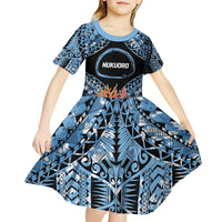 Personalised Nukuoro Micronesia Atoll Kid Short Sleeve Dress with Pacific Coral Reef