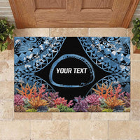 Personalised Nukuoro Micronesia Atoll Rubber Doormat with Pacific Coral Reef