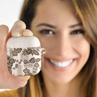 Vintage Hawaii AirPods Case Hibiscus Tapa Tribal With Hawaiian Quilt Pattern Gold - Polynesian Pride