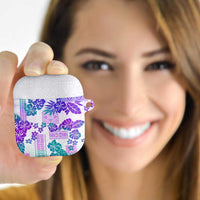 Vintage Hawaii AirPods Case Hibiscus Tapa Tribal With Hawaiian Quilt Pattern Purple LT9 - Polynesian Pride