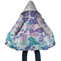Vintage Hawaii Cloak Hibiscus Tapa Tribal With Hawaiian Quilt Pattern Purple - Polynesian Pride
