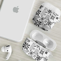 Hawaii Tapa Tribal AirPods Case With Hawaiian Quilt Pattern Black - Polynesian Pride