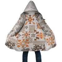 Hawaii Tapa Tribal Cloak With Hawaiian Quilt Pattern Gold - Polynesian Pride