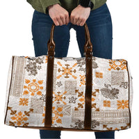 Hawaii Tapa Tribal Travel Bag With Hawaiian Quilt Pattern Gold - Polynesian Pride